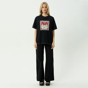 AFENDS Women's Have A Good Day Recycled Oversized Tee - Black