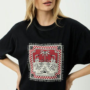 AFENDS Women's Have A Good Day Recycled Oversized Tee - Black