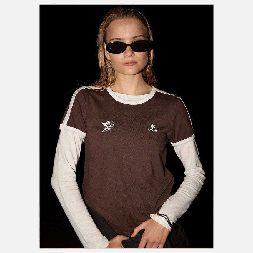 AFENDS Women's Hellbound Raglan Tee - Coffee