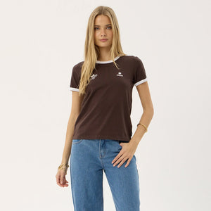 AFENDS Women's Hellbound Raglan Tee - Coffee
