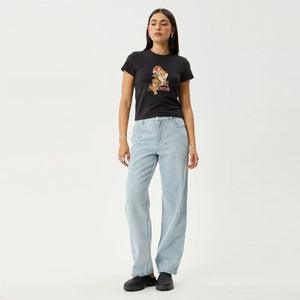 AFENDS Women's Hellcat Baby Tee - Stone Black