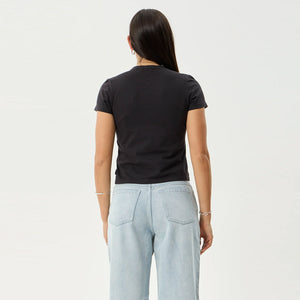AFENDS Women's Hellcat Baby Tee - Stone Black
