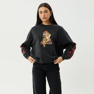 AFENDS Women's Hellcat Crew - Stone Black