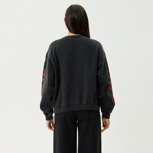AFENDS Women's Hellcat Crew - Stone Black
