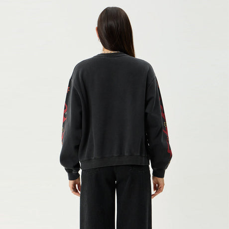 AFENDS Women's Hellcat Crew - Stone Black