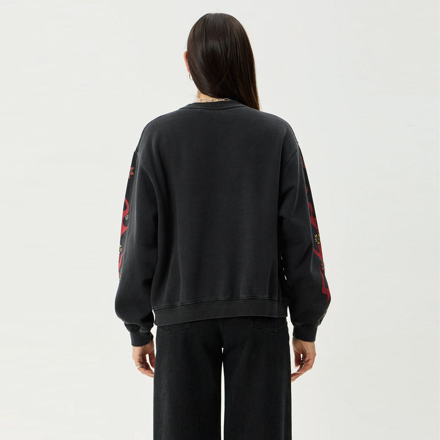 AFENDS Women's Hellcat Crew - Stone Black