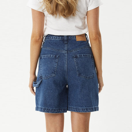 AFENDS Women's Emilie Denim Workwear Short - Authentic Blue