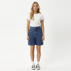 AFENDS Women's Emilie Denim Workwear Short - Authentic Blue