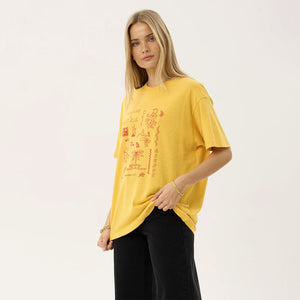 AFENDS Women's Holly Hemp Oversized Tee - Mango