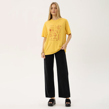 AFENDS Women's Holly Hemp Oversized Tee - Mango