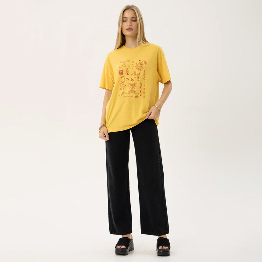 AFENDS Women's Holly Hemp Oversized Tee - Mango