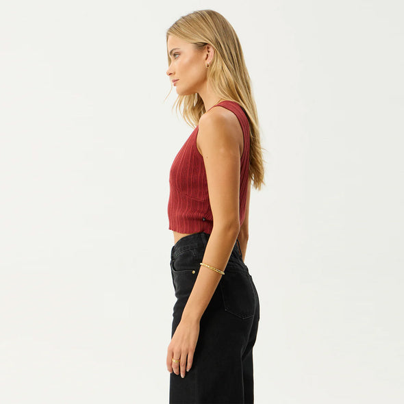 AFENDS Women's Iris Knit Top - Red Rum