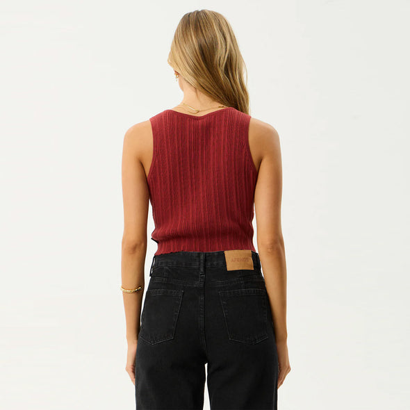 AFENDS Women's Iris Knit Top - Red Rum