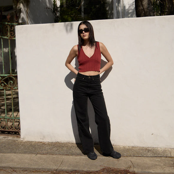 AFENDS Women's Iris Knit Top - Red Rum