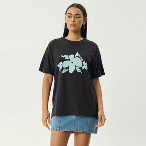 AFENDS Women's Island Oversized Tee - Stone Black
