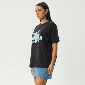 AFENDS Women's Island Oversized Tee - Stone Black