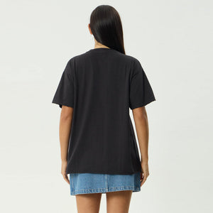 AFENDS Women's Island Oversized Tee - Stone Black