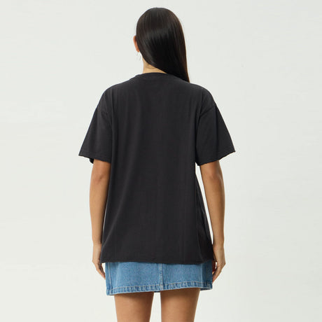 AFENDS Women's Island Oversized Tee - Stone Black