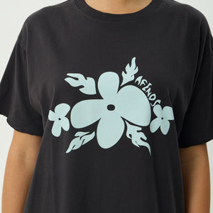 AFENDS Women's Island Oversized Tee - Stone Black