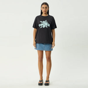 AFENDS Women's Island Oversized Tee - Stone Black