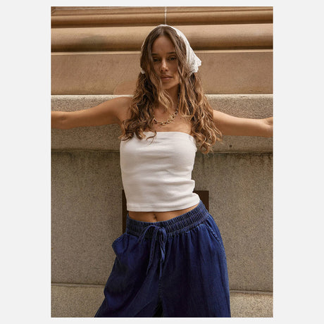 AFENDS Women's Jamie Rib Tube Top - White