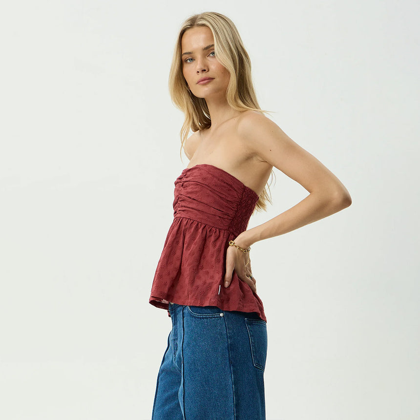 AFENDS Women's Juni Strapless Top - Ruby Anglaise