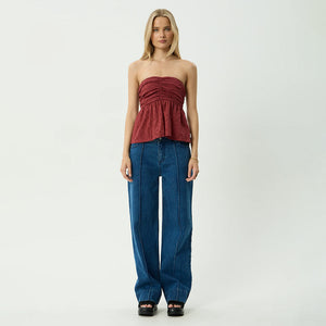 AFENDS Women's Juni Strapless Top - Ruby Anglaise