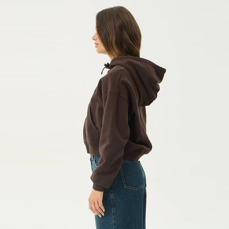 AFENDS Women's Kourt Zip Hood - Coffee
