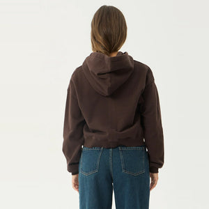 AFENDS Women's Kourt Zip Hood - Coffee