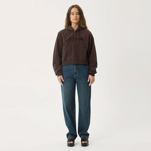 AFENDS Women's Kourt Zip Hood - Coffee