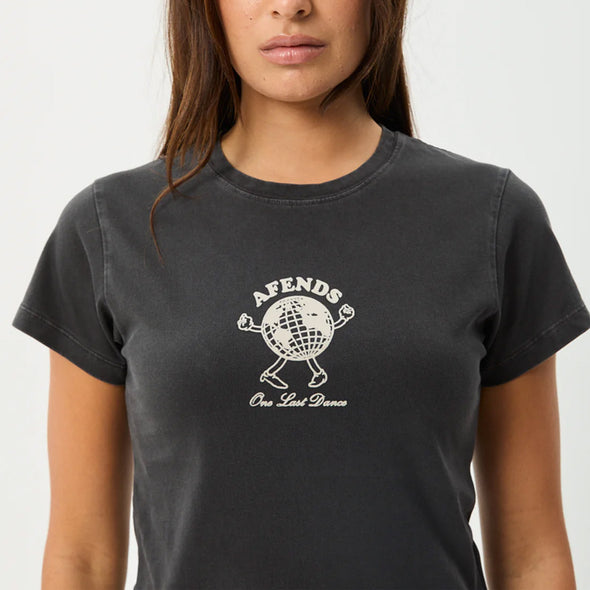 AFENDS Women's Last Dance Baby Tee - Stone Black