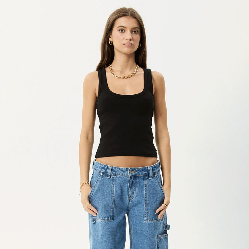 AFENDS Women's Layden Rib Singlet - Black