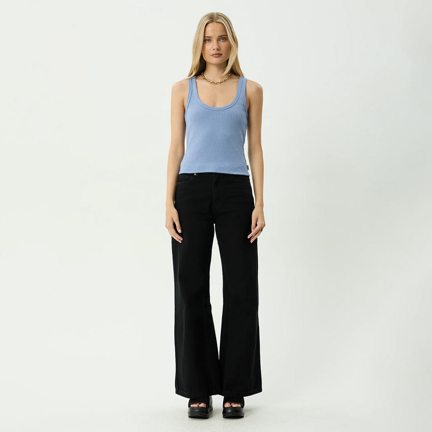 AFENDS Women's Layden Rib Singlet - Slate Blue