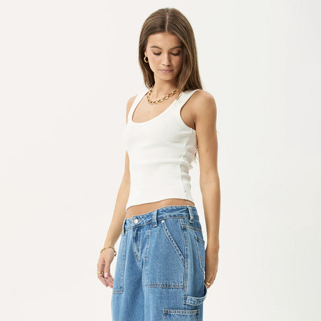 AFENDS Women's Layden Rib Singlet - White