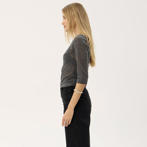 AFENDS Women's Libra 3/4 Sleeve Top - Charcoal