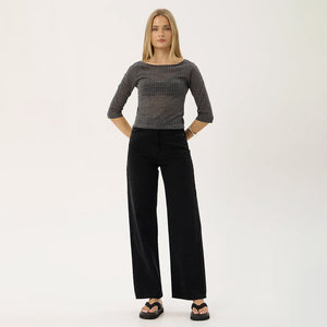 AFENDS Women's Libra 3/4 Sleeve Top - Charcoal