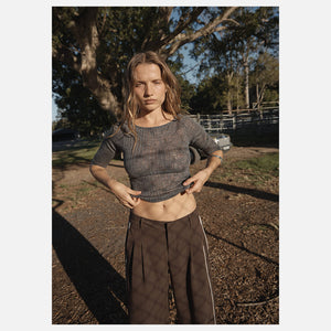 AFENDS Women's Libra 3/4 Sleeve Top - Charcoal