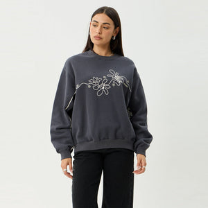AFENDS Women's Locket Crew - Charcoal