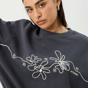 AFENDS Women's Locket Crew - Charcoal