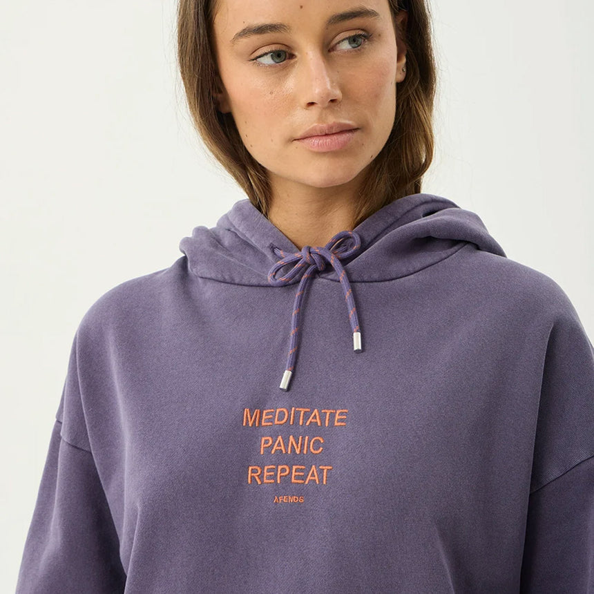 AFENDS Women's Loop State Pull On Hood - Vintage Aubergine
