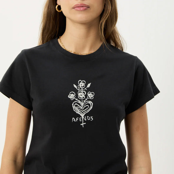 AFENDS Women's Maisie Baby Tee - Stone Black