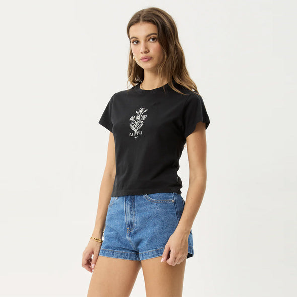 AFENDS Women's Maisie Baby Tee - Stone Black
