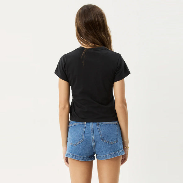 AFENDS Women's Maisie Baby Tee - Stone Black
