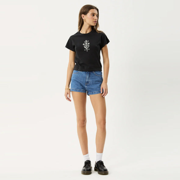 AFENDS Women's Maisie Baby Tee - Stone Black