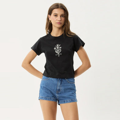 AFENDS Women's Maisie Baby Tee - Stone Black