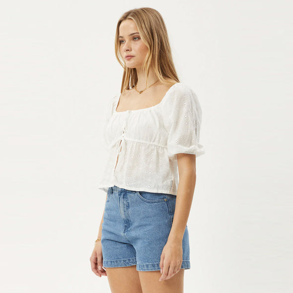 AFENDS Women's Marlow Tie Front Top - White