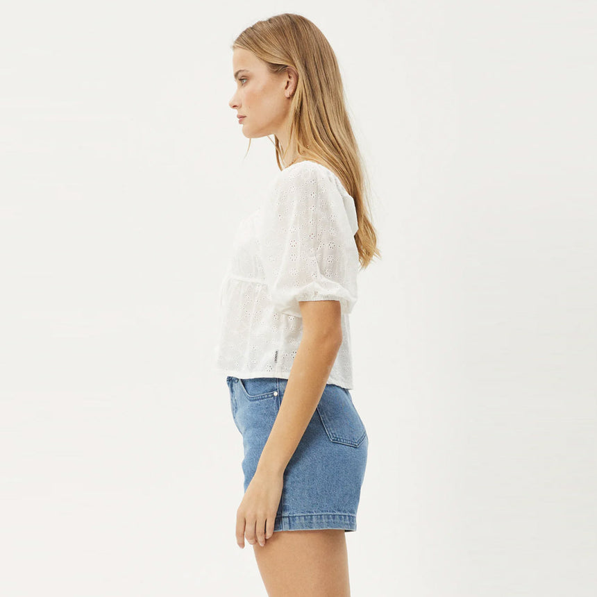 AFENDS Women's Marlow Tie Front Top - White