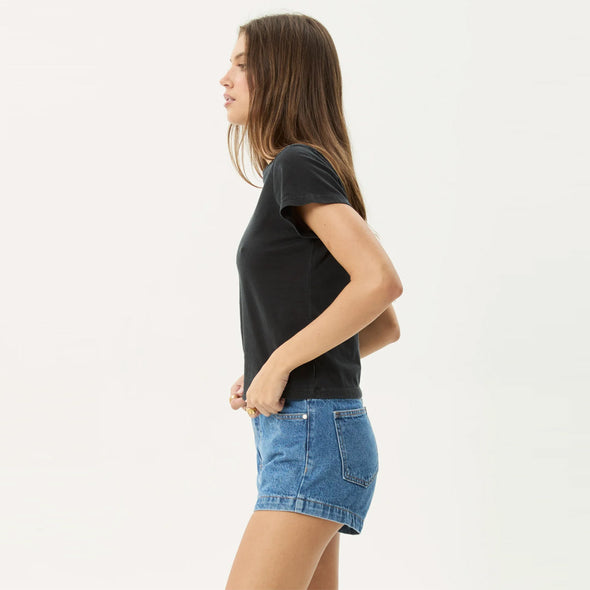 AFENDS Women's Metamorphosis Baby Tee - Stone Black
