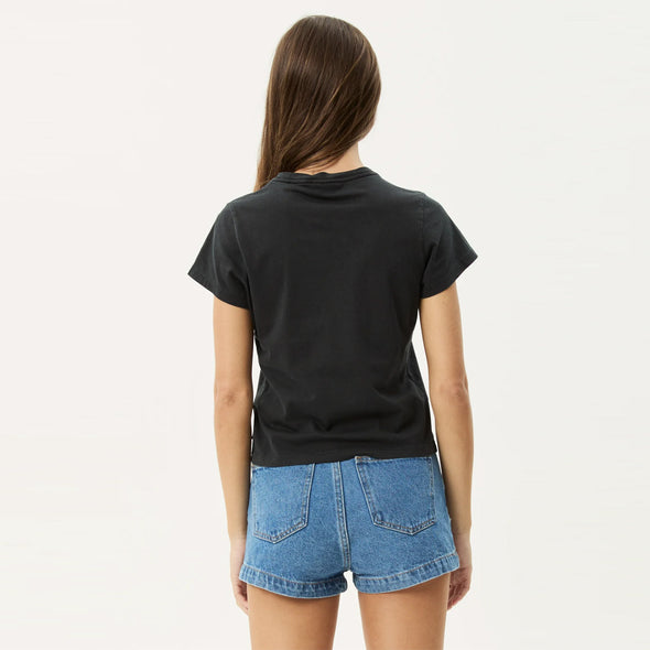 AFENDS Women's Metamorphosis Baby Tee - Stone Black