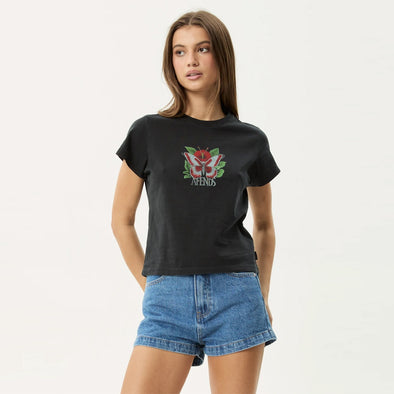AFENDS Women's Metamorphosis Baby Tee - Stone Black